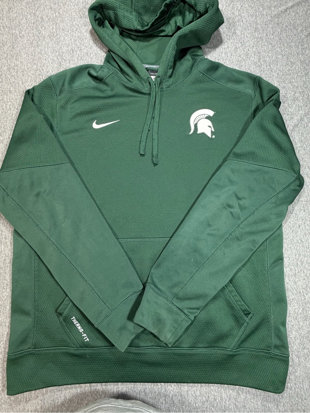 Nike Therma Fit Michigan State Spartans Mens Large Hoodie MSU NCAA Textured